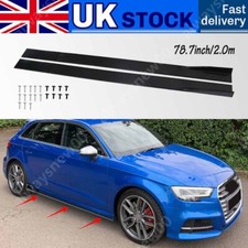 For Audi A1 A3 S3 2005-2022 Side Skirt Extension Rocker Panel Splitter Diffuser