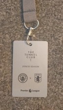 Manchester City v Aston Villa Premier League 2019/2020 Lanyard The Tunnel Club