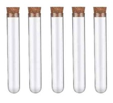 5x Glass Test Tubes with Cork