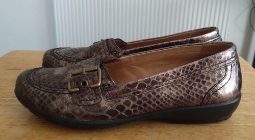 Hotter gem bronze leather croc - gem,