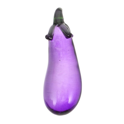 Crystal eggplant ornament - crystal,