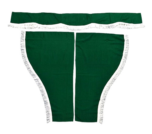 Green plush velvet curtains - plush,