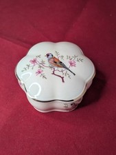 VINTAGE ROYAL WORCESTER PALISSY CERAMIC POT BIRD DESIGN PATTERN
