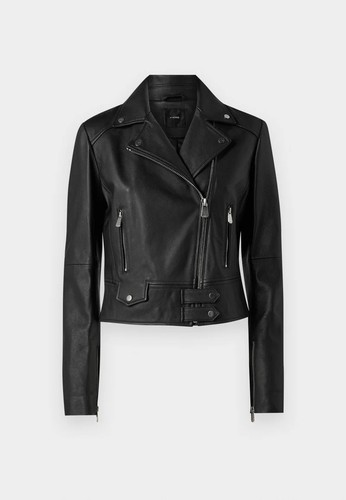 Pinko leather jacket black - pinko,