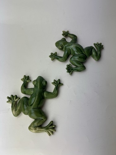 Ceramic wall hanging frogs set - wall,