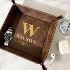 Personalized PU Leather Valet