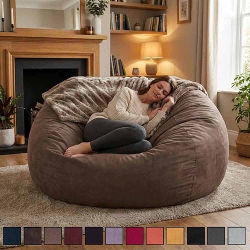 Faux suede bean bags jumbo - suede,