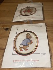 Permin of Copenhagen Beatrix Potter Cross Stitch Kit Timmy Tiptoes and Peter
