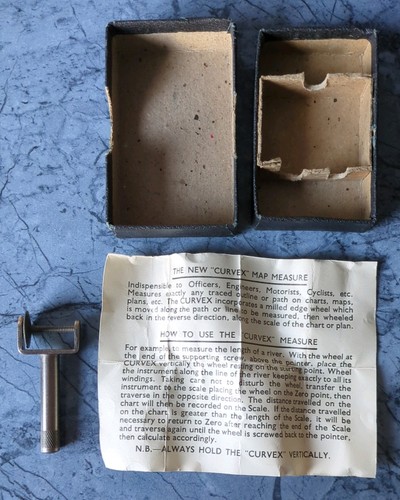 Antique curvex map measure - measure,