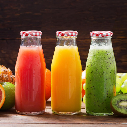 3pcs 250ml glass milk bottles - 3pcs,