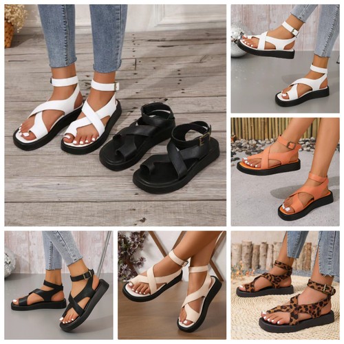 Women thick soled flat toe - soled,