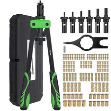 Proster Rivet Nut Tool 14' Rivet Nut Gun with 150Pcs M3 M4 M5 M6 M8 M10 Rivet N
