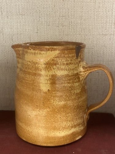 Vintage clay crafted milk jug - vintage,