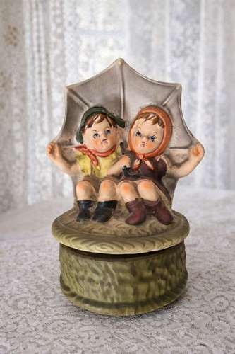Vintage rotating music box - rotating,