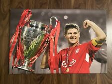 Liverpool FC: Steven Gerrard Signed Canvas 2005 Champions League Final Istanbul