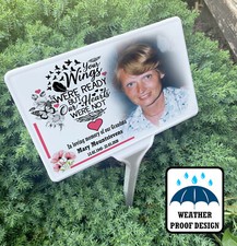 Personalised grave marker with