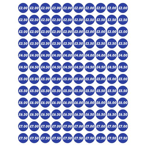 Price sticker sheet x120 ice - sheet,
