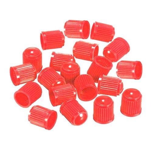 Red plastic tyre valve - x,
