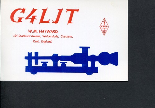 Qsl card radio uk - uk, g4ljt
