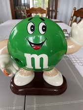 Vintage 1991 MARS M&M Collectable Gumball Machine Style Candy Dispenser Red Blue