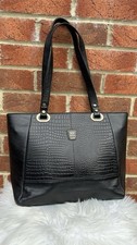 NEW Bessel Italian Designer Real leather Black large tote Shoulder bag handbag