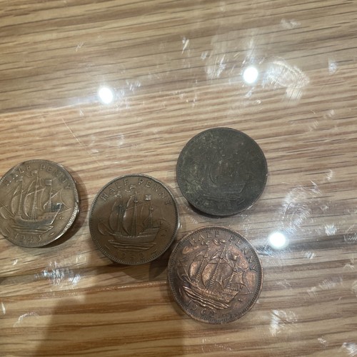 Half penny coins 1943 1952 - half,