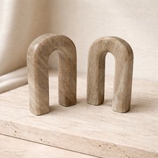 Modern Organic Marble Bookend