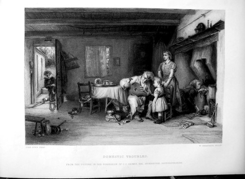 Original old antique print - original,