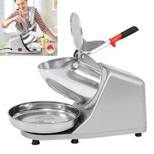 Electric Ice Crusher | Stainless Steel Snow Cone Maker Tool | Shaved Ice Machine