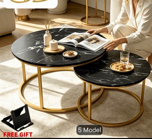 2pc round nesting tables set - round,