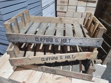 Vintage Wooden Potato Chitting Trays Apple Onion Storage Crates Salvage FREE P&P