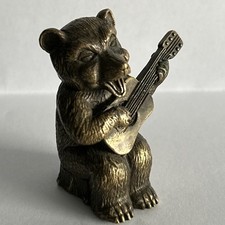 ANTIQUE BRASS BEAR VESTA BENJAMIN BEAR
