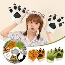 Fluffy Tiger Paw Plush Gloves