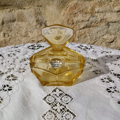 Citrine yellow glass pompadour - yellow,