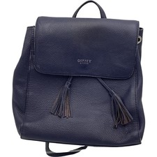 OSPREY Backpack Women's Leather Navy Tassel Detailing 3