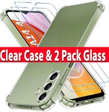 Case For Samsung Galaxy A14 Clear Shockproof Phone Cover & Screen Protector