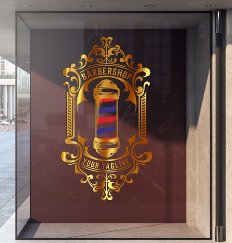 Barber shop window sticker - barber,