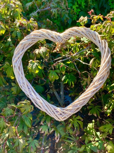 Wicker heart shaped ornament - wicker,
