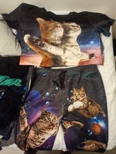 Kitten ? ? Galaxy Pyjama Set Comfy Large Unisex Boys and Girls