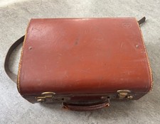 Tan leather film camera case