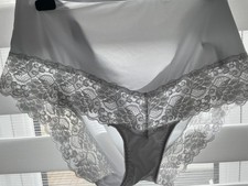 George Nylon knickers panties, size 24 in white with lots of sexy lace