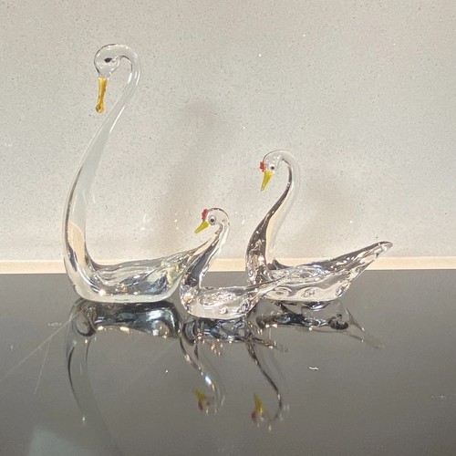 Set glass crystal - of, swan