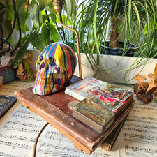 Vintage handmade table lamp on