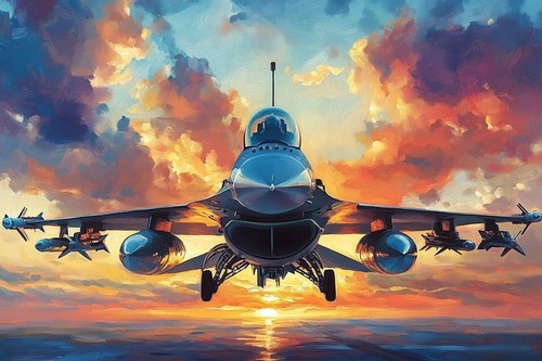 Military style jet - style, plane