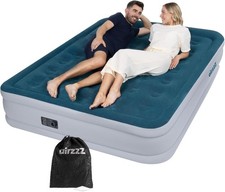 airzzZ SlumberPlus Double Raised Airbed & Electric Pump 203x157x47cm Ex Display