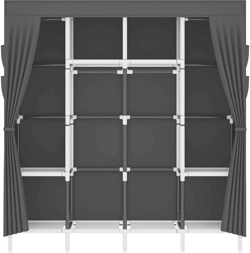 Large canvas fabric wardrobe - canvas,