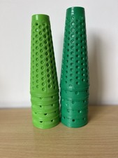 10 Green Plastic Yarn Large Cones For Wool Winding and Craft Use
