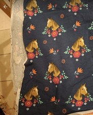 Cotton Jersey Fabric Remnant 100cm Horses
