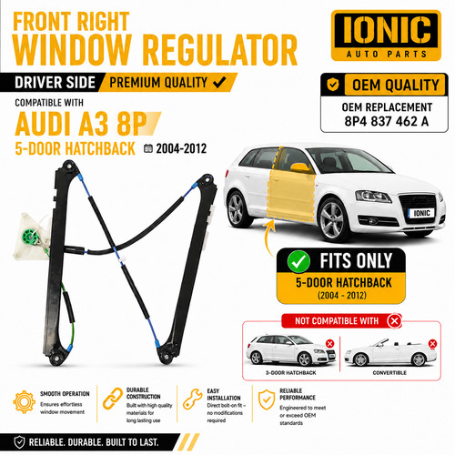 Front right window - front, regulator