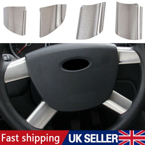 4pcs set silver steering wheel - steering,